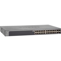 NETGEAR S3300-28X-PoE+ ProSAFE 24-Port PoE+ Gigabit Stackable Smart Switch 4x10G Ports (2x RJ45 + 2x SFP+)