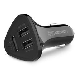 UGREEN 29W 3-Port USB Car Charger Black