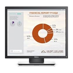 Dell P-Series 19 inch WLED Monitor 1280x1024 5:4 6ms HDMI DisplayPort VGA USB Height Adjust 3yr Wty