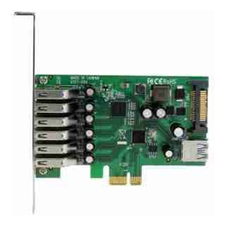 StarTech STARTECH.COM 7 Port PCIe USB3.0 CARD SATA POWER REQUIRED UASP 2YR