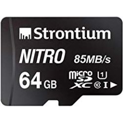 Strontium Nitro 64GB micro SD with Adapter 85MB/s U1 Class