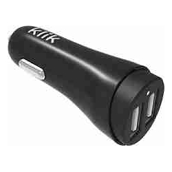 BluPeak COMSOL KLIK DUAL PORT USB CAR CHARGER 17W BLACK