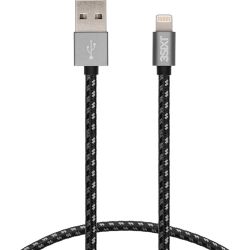 3Sixt Black Cable USB-A to Lightning 30cm