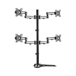 Brateck Quad Monitor Premium Articulating Aluminum Monitor Stand
