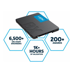 G.Skill Crucial BX500 1TB 2.5" SATA3 6Gb/s SSD 3D NAND 540/500MB/s 7mm 1.5 mil MTBF 3yr wty Acronis True Image Solid State Drive