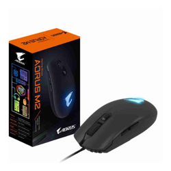 Gigabyte Aorus M2 Optical Gaming Mouse USB Wired 6200dpi 12500 fps 50g 3D Scroll 50 million click Matte Black RGB Fusion On-the-fly DPI Adjustment