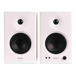 Edifier MR4 Studio Monitor Smooth Frequency 1&quot; Silk Dome Tweeter 4&quot;  Diaphragm Woofer Wooden RCA TRS AUX Ideal for Content Creators White