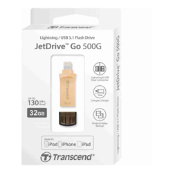 Transcend JetDrive Go 500 32GB Mobile Storage for iOS Devices Gold