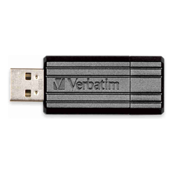 Verbatim STORE N GO PINSTRIPE USB 2.0 DRIVE 128GB Black MICROBAN