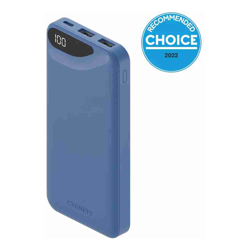 Cygnett ChargeUp Boost 3rd Gen 10K mAh Power Bank Blue (CY4342PBCHE) 1 x USB-C (15W) 2 x USB-A (12W) USB-C to USB-A Cable (15cm) Fast Charge