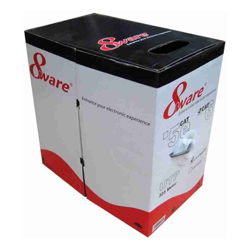 8Ware CAT6 UTP Cable 305m Roll Grey White Full 0.55mm Copper UTP Solid Ethernet LAN Network 24AWG 0.55cu 2x4p pvc Jacket