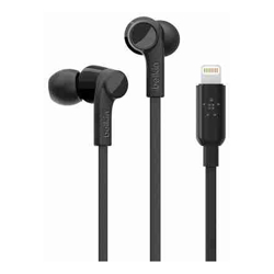 Belkin SoundForm Headphones with Lightning Connector Black(G3H0001btBLK)MFi-approvedNoise isolationTangle-FreeSweat  Splash/Water-Resistant2YR