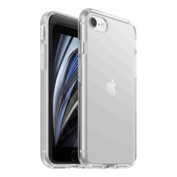 OtterBox React Apple iPhone SE (3rd  2nd Gen) and iPhone 8/7 Case Clear (77-65078) Antimicrobial DROP+ Military Standard Raised Edges Hard Case