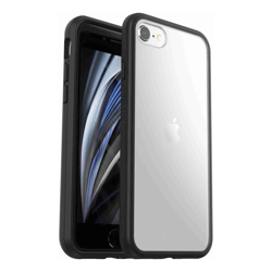 OtterBox React Apple iPhone SE (3rd  2nd Gen) and iPhone 8/7 Case Black Crystal (Clear/Black) (77-80951) Antimicrobial DROP+ Military Standard