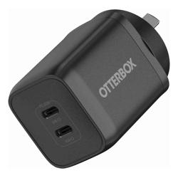 OtterBox 65W Dual Port USB-C (Type I) PD Fast GaN Wall Charger Black (78-81354) 2x USB-C (45W+20W or Single 65W)CompactSupport PPSLaptop Charger