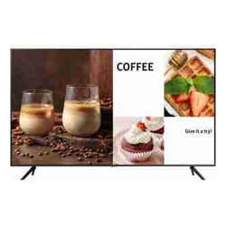 Samsung 49.5 UHD 250cd/m2 HDR10+ 3x HDMI 1x USB HDCP2.2 1x RF Tuner Audio Out WiFi LAN 20W built in speakers Landscape Only Samsung business TV App Web browser Youtube App support