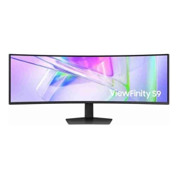 Samsung 49&quot; ViewFinity Monitor Dual QHD 5120x1440 5ms 32:9 1000R Tilt Swivel Height Adjust VESA DisplayHDR 400 1xUSB-C DP 2xHDMI LAN Prot HAS Speaker