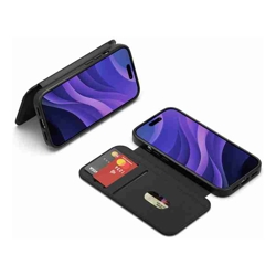 Cygnett MagWallet Apple iPhone 16 (6.1") Case Black (CY5020MAGWT) 360 Protection Multi-Angle 3x Card Slots MagSafe4FT DropProof