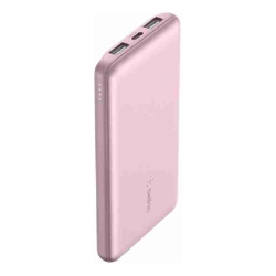 Belkin BOOSTCHARGE PWRBANK 10K mAh USB-C(1) USB-A(2) 15WUSB-A TO C CABLE INCL PINK