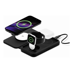 Cygnett MagTravel 15W 2-in-1 Wireless Charger BlacK (CY5138WIRDE) MagSafe  Qi2 Compatible1M USB-C Cable Perfect for Travel 2 Years Warranty