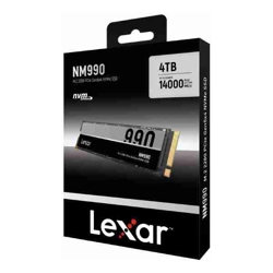 Lexar 4TB NM990 M.2 2280 PCIe Gen 5x4 NVMe SSD up to 14500MB/s read 11000MB/s write Five-year limited warranty