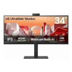 LG 34BA85QE WQHD 60Hz IPS 34&quot; Curved Monitor with USB-C Hub and Webcam