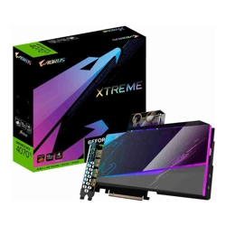 Gigabyte AORUS GeForce RTX 4070 Ti 12GB XTREME WATERFORCE WB 2700 MHz CUDA 7680 21 Gbps GDDR6X 192 bit PCI-E 4.0 PSU 750W HDMI 2.1a *1