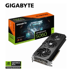 Gigabyte GeForce RTX 5060 GAMING OC 8G 2595 MHz CUDA 3840 28 Gbps. GDDR7 128 bit PCI-E 5.0 PSU 500W DisplayPort 2.1b *3 HDMI 2.1b x1