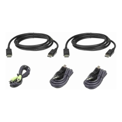Aten 1.8m USB DisplayPort Dual Display Secure KVM Cable Kit