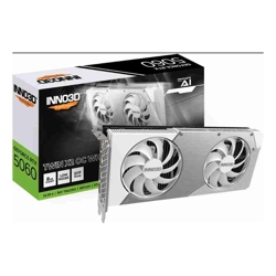 Inno3D nVidia GeForce RTX 5060 TWIN X2 OC WHITE 8GB GDDR7  2527MHz Boost Clock RAM 28Gbps 3xDP 1xHDMI