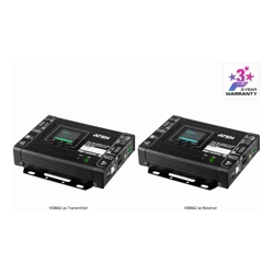 Aten True 4K HDMI H.265 over IP Transceiver with PoE True 4K video audio USB and RS-232 over Ethernet Supports AV matrix switching and video wall