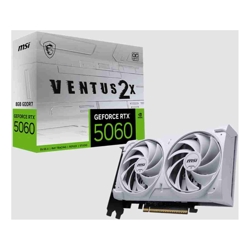 MSI nVidia GeForce RTX 5060 8G VENTUS 2X OC WHITE  PCI Express Gen 5 x16 Boost: 2527 MHz CUDA 3840 Units 8GB GDDR7. HDMI x 1 (emabargo)