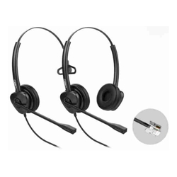 Fanvil HT302 RJ9 Dual Headset OverThe Head Design Suit For Small Office Home Office (SOHO) Or Call Center Staff