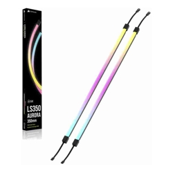 Corsair LS350 Aurora RGB Light Strips 350mm 350x10x10mm black magnetic mount addressable LEDs iCUE compatible flexible