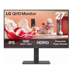 LG 27&quot; QHD IPS Monitor 2560x1440 HDR10 99% sRGB 75Hz integrated power adjustable stand (tilt/height/swivel/pivot) Flicker Safe  Reader Mode