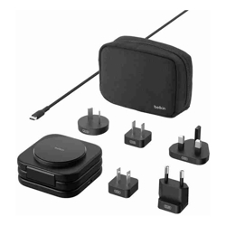 Belkin BoostCharge Pro Convertible 3-in-1 Magnetic Wireless Charging Travel Pad with Qi2 15W Black (WIZ024fqBK) 36W PSU CEW $25002 Years Warranty