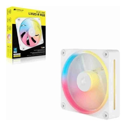 Corsair iCUE LINK LX120R RGB 120mm PWM Reverse Fan Expansion Single Pack White: 66.7CFM 2400RPM 37.7dBA 0.4AStatic Pressure Magnetic Dome Corsair iCUE LINK LX120R RGB 120mm PWM Reverse Fan Expansion Single Pack White: 66.7CFM 2400RPM 37.7dBA 0.4AStatic Pressure Magnetic Dome