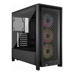 Corsair FRAME 4000D RS ARGB Modular Mid-Tower PC Case Black ATX 430mm GPU 170mm CPU cooler 220mm PSU 360mm rad 1x USB-C 3.2 Gen2