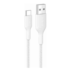 Belkin BoostCharge Pro Braided USB-A to USB-C Cable 15W 2M White