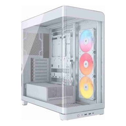 Corsair FRAME 4500X RS-R ARGB Panoramic Glass Mid-Tower PC Case White: 460mm GPU 185mm CPU cooler ARGB USB 3.1 E-ATX support smart cable routing
