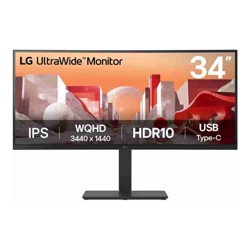 LG 34&quot; (21:9) WQHD CURVED IPS HDMI(2) DP USB-C 90W LAN KVM H/ADJ VESA 3YR