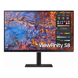 Samsung 27&quot; S8 4K FHD Monitor 60Hz IPS Flat 3840x2160 16:9 5ms 350 nits 1xDP1.4 1xHDMI2.0 LAN 1xUSB-C (90W) Hub 3.0x3 HAS VESA 3YR WTY