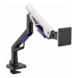 Brateck LDT95-C012UC Atlas Neo Gaming Monitor Arm with USB-A  USB-C Ports For most 24&quot;~57&quot; Monitors Fit Curved Monitor Matte Black  White (new)