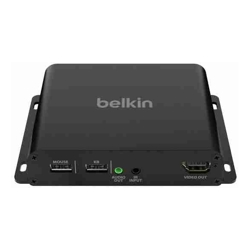 Belkin Cybersecurity and Secure KVM Extender Receiver Copper CAT6 Universal Video TAA-compliance UHD 4K @60Hz 4:4:4 up to 100 m 3-Year Warranty