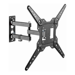 Brateck LPA68-443 Economical Full-Motion TV Wall Mount Fit Screen Size: 23&quot;-55&quot; Up to 30 KG Fine Texture Black382x430x430mm (new)