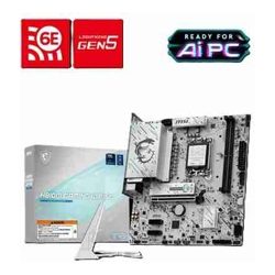 MSI PRO H810M-GAMING WIFI6E Micro ATX Intel LGA 1851 2xDDR5 1xM.2 4xSATA 6Gb/s 1xHDMI 1xDP 3xPCIe 5G LAN Wireless AX+Bluetooth 1xUSB-C 2xUSB-A 4xUSB2.0 3 Year Warranty