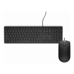 Dell USB Multimedia Keyboard Wired Keyboard KB216-BK + Dell Wired Optical Mouse MS116 (Black)