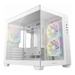 Deepcool CG330 3F WH M-ATX Support BTF back-plug motherboard USB3.0 x1USB2.0 x2Audio x1Pre-installed with 3 PWM ARGB fans