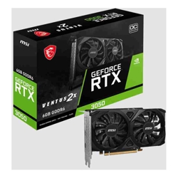 MSI nVidia GeForce RTX 3050 VENTUS 2X E 6G OC Boost: 1492 MHz CUDA 2304 Units 6GB GDDR6 HDMI x 2