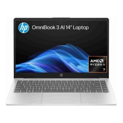 HP OmniBook 3 NGAI 14 Windows 11 Home 14in AMD Ryzen AI 7 16GB RAM 1TB SSD FHD Glacier silver